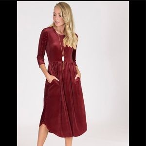 Red Velvet Dress